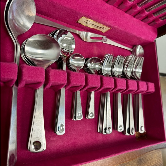 Vintage 64pc Rosenthal Plus Stainless Steel Flatware Set - Picture 7 of 13
